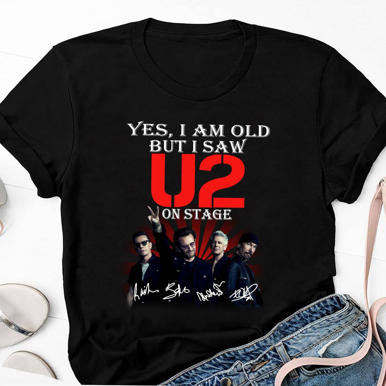 I Saw U2 On Stage Signature Shirt The Joshua Tree U2 Band Shirt Achtung Baby T XXXL
