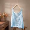 Ärmelloses japanisches 3D-Blumenspitzen-Camisole für Damen