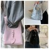 Elegant Love Handbag PU Leather Shoulder Bag Trendy Women Bucket Bag  Girls