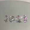1 Pcs Pink Love Heart Wings Star Pendant Ear Bone Nail 316L Stainless Steel Piercing Earring Punk Jewelry Women Accessories