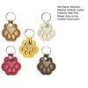 Faux Leather Pet Memorial Keychain Paw Shaped Keepsake Key Chain Easy to Use Pet Hair Storage Bag Key Holder
