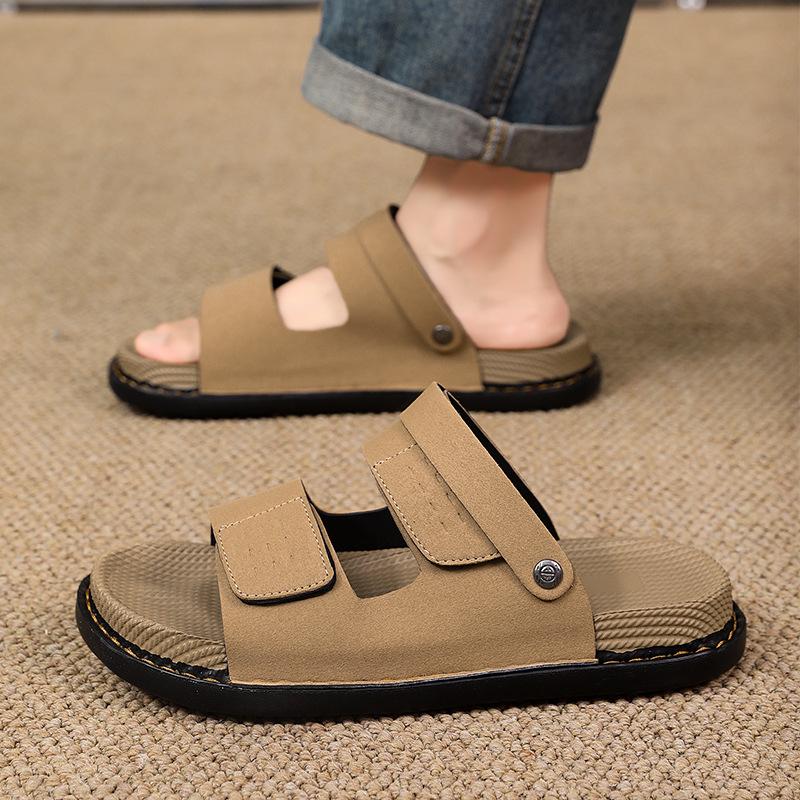 Slippers Men Wear All-match Thick-soled Foot Slippers In Summer, Wear Deodorant Beach Driving Cool Slippers