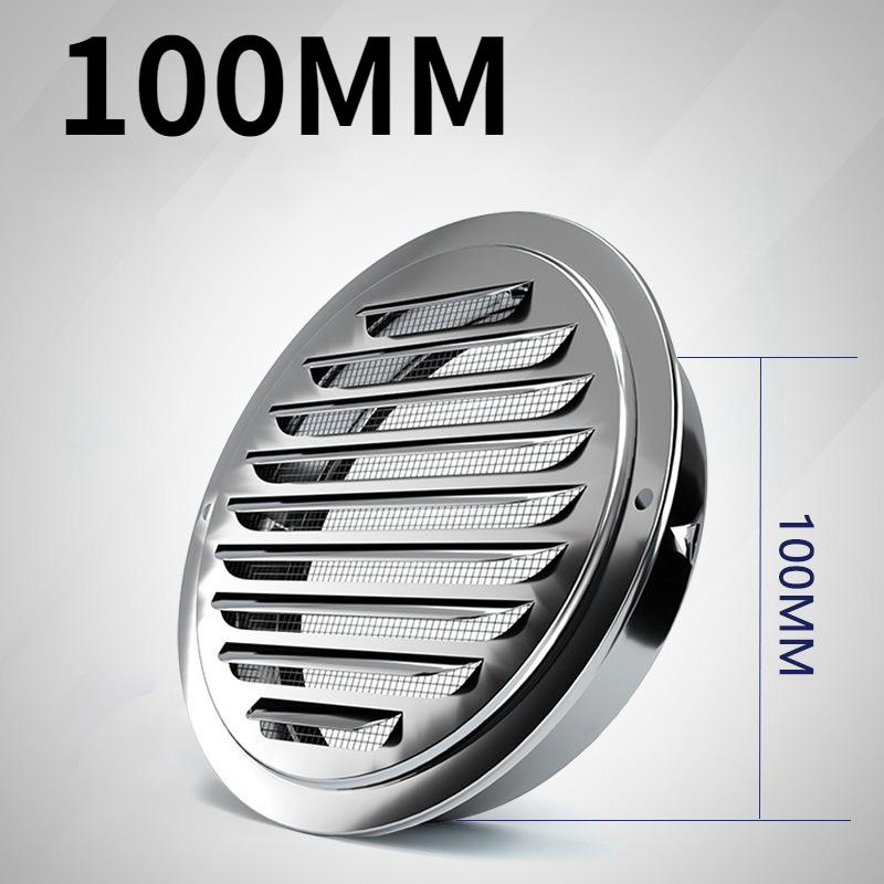 Stainless steel Exterior wall air outlet vent grille 70-200mm round duct cap air ventilation cover hole plug ventilation system