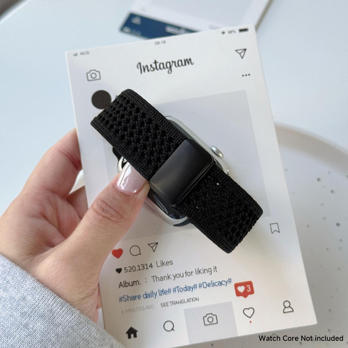 

Breathable Knitting Nylon Strap For Apple Watch Ultra 49mm 10 9 8 7 6 5 4 3 SE Magnetic band for iwatch 46 40 44 45 42 41/38mm for 38 40 41 s-10 42