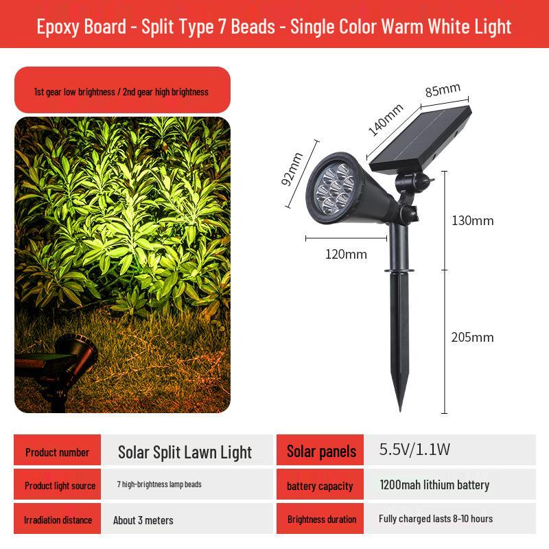 Waterproof Solar Spotlight for Outdoor Landscape and Garden Lighting