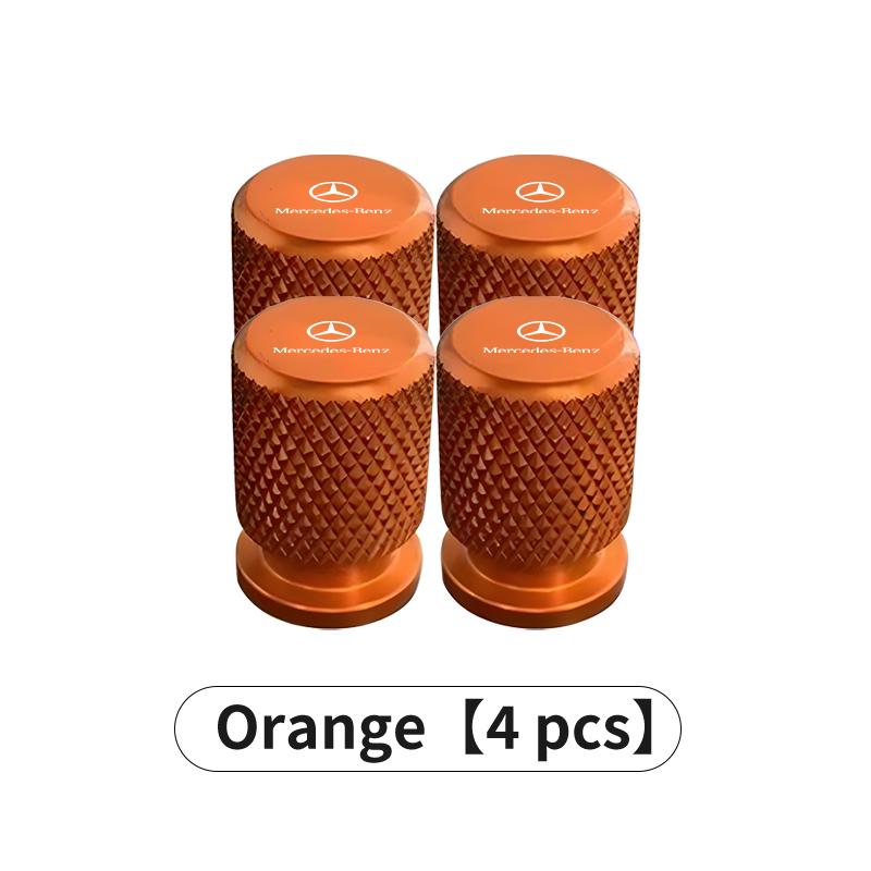 For Mercedes Benz 4pcs Car Wheel Tire Valve Caps Tyre Stem Airdust Waterproof W202 W212 W126 W140 W168 W177 CLS GLE GLC GLS CLA
