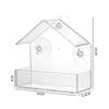 House Transparent Window Wild Bird Feeder Outdoor Removable Suction Cups Sliding Automatic Birds Feed Tray for Garden Patio Yard