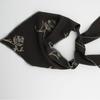 Elegant European Retro Rose Linen Triangle Scarf - Women's Versatile, Thin Neck Protection Style