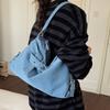 IELGY Denim Bag Summer Fashion All-Match One-Shoulder Large-Capacity Commuter Tote Bag