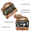 CONTACT'S Senior Genuine Leather Crossbody Bag Women Metal Frame Safty Block Handbag Female Travel Daily Gift Shoulder Bags