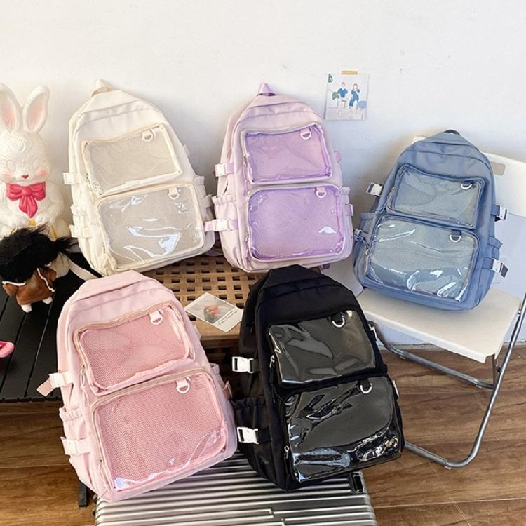 Student School Backpack Large Capacity Backpack Travel Backpack Clear Backpack Japanese Styles Backpack