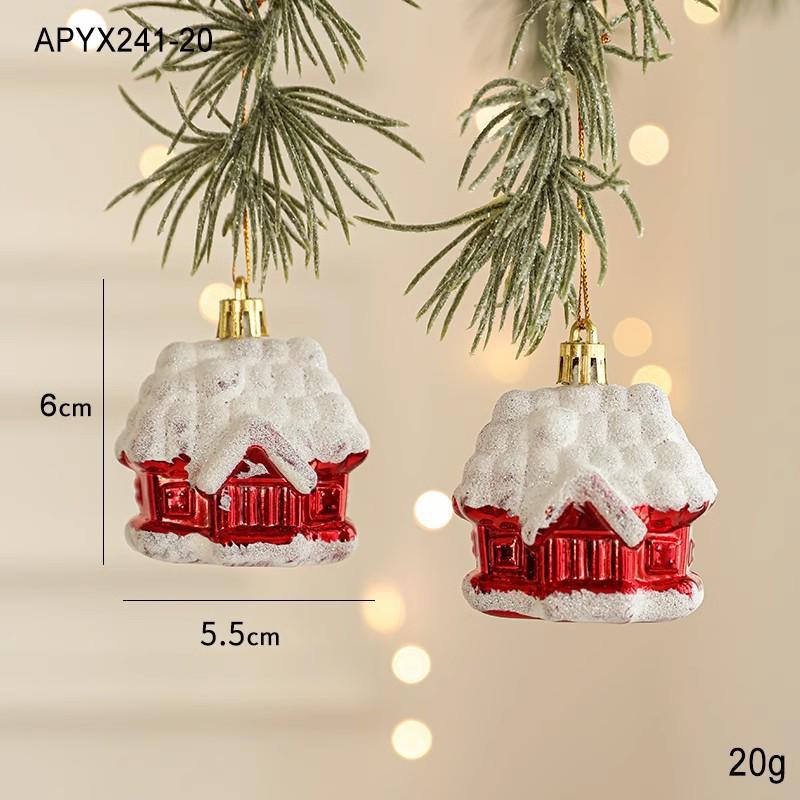 2Pcs Christmas Balls Ornaments Candy Cane Owl Christmas Tree Pendant Red And White Decorations Xmas  Year Home Party Decor