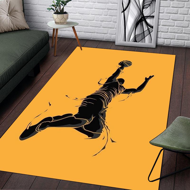 Basketball Large Rug for Living Room 3D Printing Carpet Bedroom Area Rug Bathmat Soft Rug Home Decoration Table Mat Pet Mat