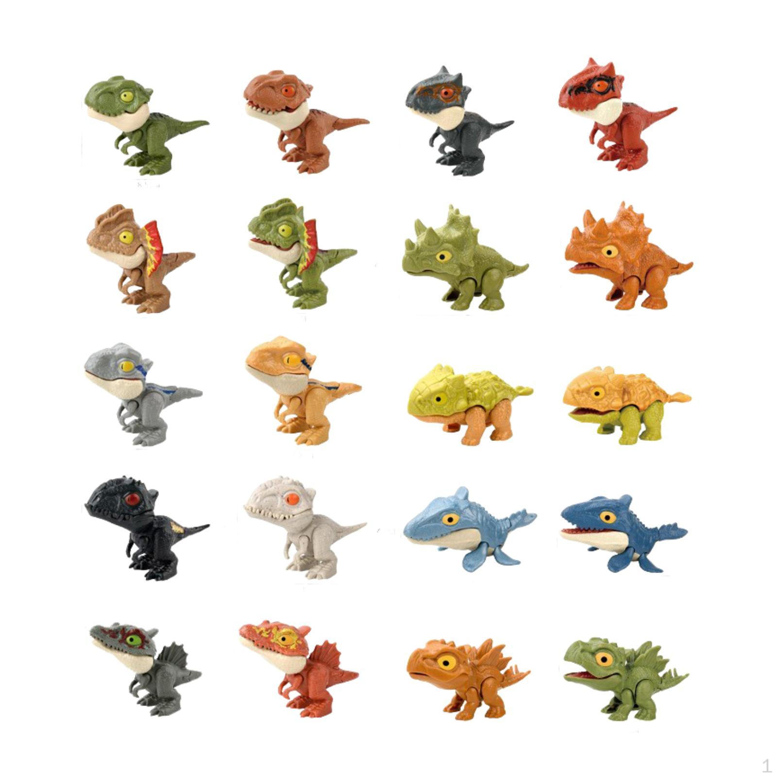

20Pcs Biting Finger Dinosaurs Toys Educational Toy Prop Dinosaur Puppet Model Figure for Christmas