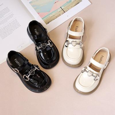 Children's Leather Shoes Lolita Style Black School Girl Shoes Fashion Glossy PU Kids Princess Causal Party Dress Mary Jane Shoes