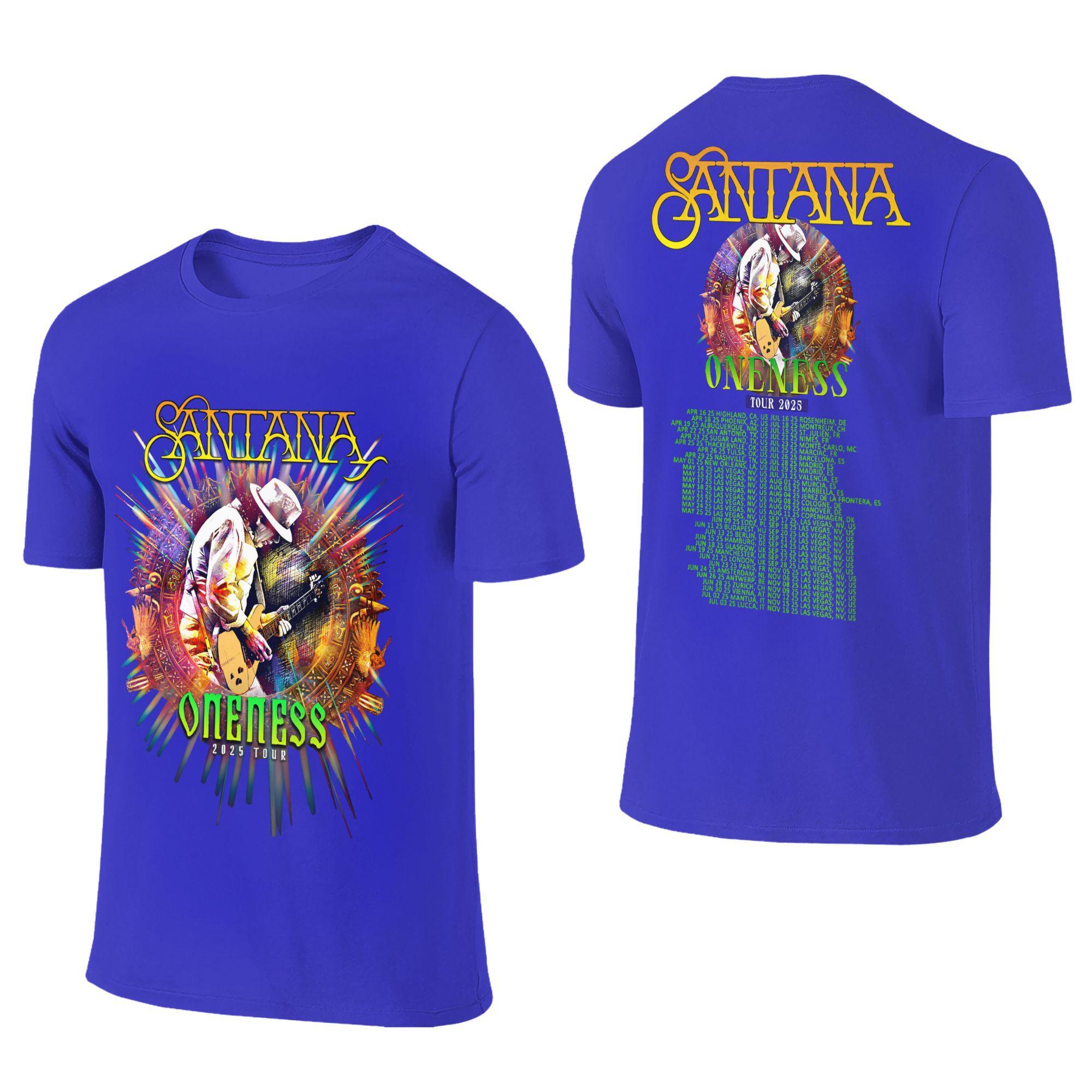

Creative Santana Oneness T-Shirt for Men Crewneck Pure Cotton T Shirts Siinger Short Sleeve Tee Shirt Gift Idea Clothing 2XL