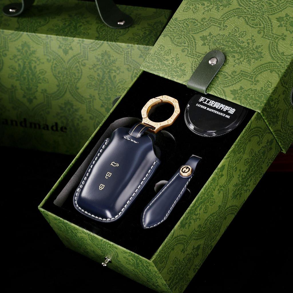 2024 Genuine Leather Key Cover for Toyota Highlander & Asia Dragon with Premium Gift Box