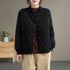 Chaqueta acolchada de algodón, chaqueta acolchada de algodón, chaqueta acolchada ligera pequeña con acolchado rómbico para otoño e invierno para mujer