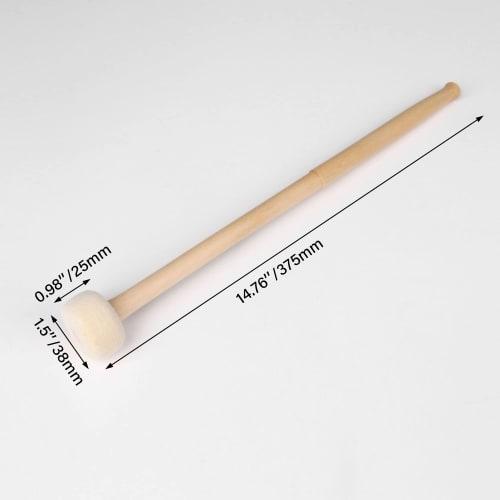 Yibuy 2-Pack 14-Inch Handle Mallet Timpanistik, Multi-Purpose Felt Mallets