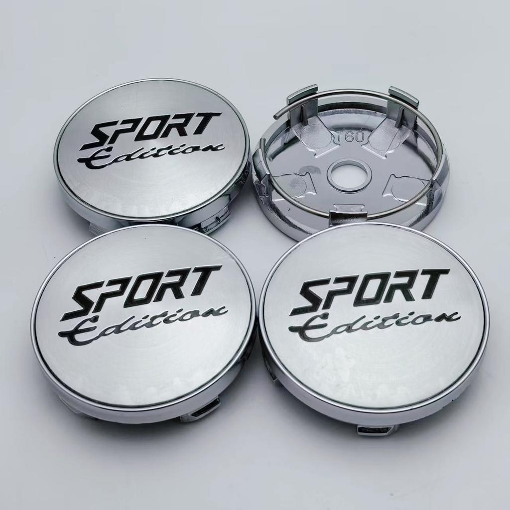 4pcs SPORT Edition Logo Emblem Car Wheel Center Caps 60mm 56mm Wheels Hub Centre Cap Rim Hubcaps Cover Replace Car Accessories
