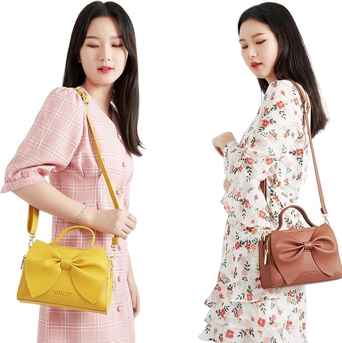 Shoulder Design with Cute Perfect for Entrance or As a and Cute for Office Workers and Dates Yellow [GDGZJJD] Women's 2-Way Bag/Handbag, Crossbody,