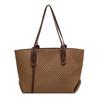 Mode Handtasche Damen Frühling und Sommer neues Produkt Retro Rauten gewebte Schulter große Kapazität vielseitige Tragetasche