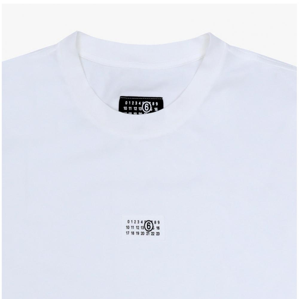 MaiSon Margiela Men S ShorT Sleeve T ShirT Mm6 Numbering Logo paTch Sh0gc0032 M2
