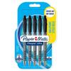 Kuličkové pero - Paper Mate - Flexgrip Ultra - Černé - Hrot 1,0 mm - 5 kusů v blistru
