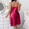 Women's Plus Size Fashion Loungewear Strapless Sleeveless Ice Silk Nightgown