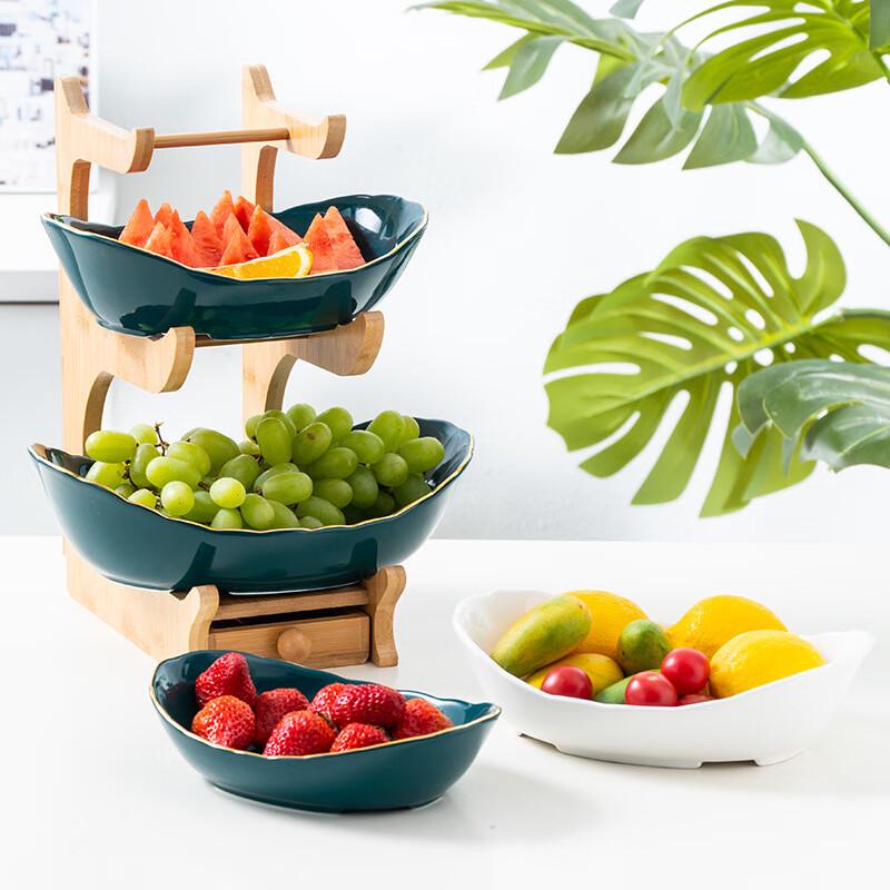 Nordic Ceramic Multi-Layer Fruit & Snack Plate 1 piece