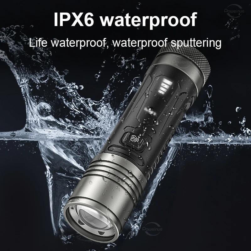 Most Powerful Flashlight XHP360 LED Camping Lantern Super Bright Long Range Flashlights Dimmable Rechargeable Lamps For Outdoor