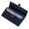 Women's Top Grain Cowhide Color Block Long Wallet - Large Capacity, Multifunctional Clutch & Phone Bag