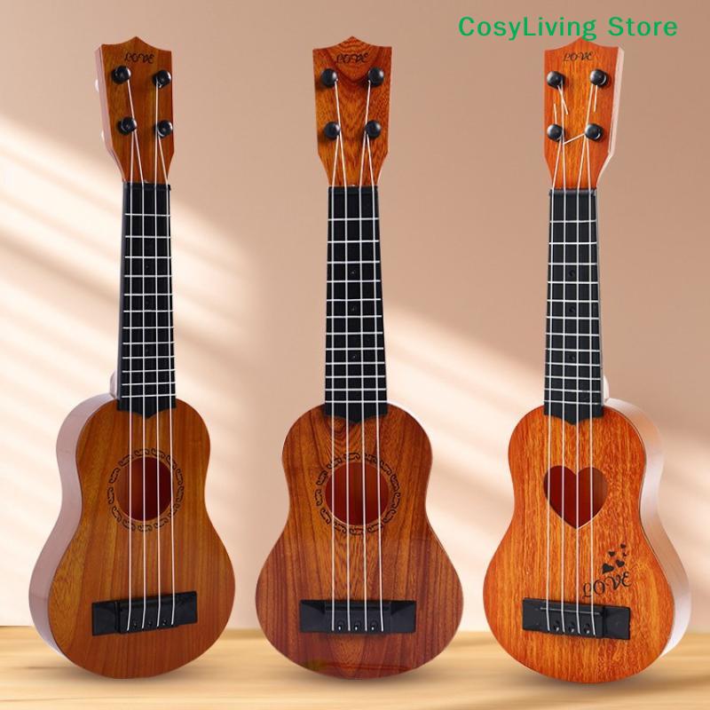 26/35cm Gitarre Schreibtisch Dekoration 4 Saiten Musikinstrument Mit Paddeln Simulierend Yukrili