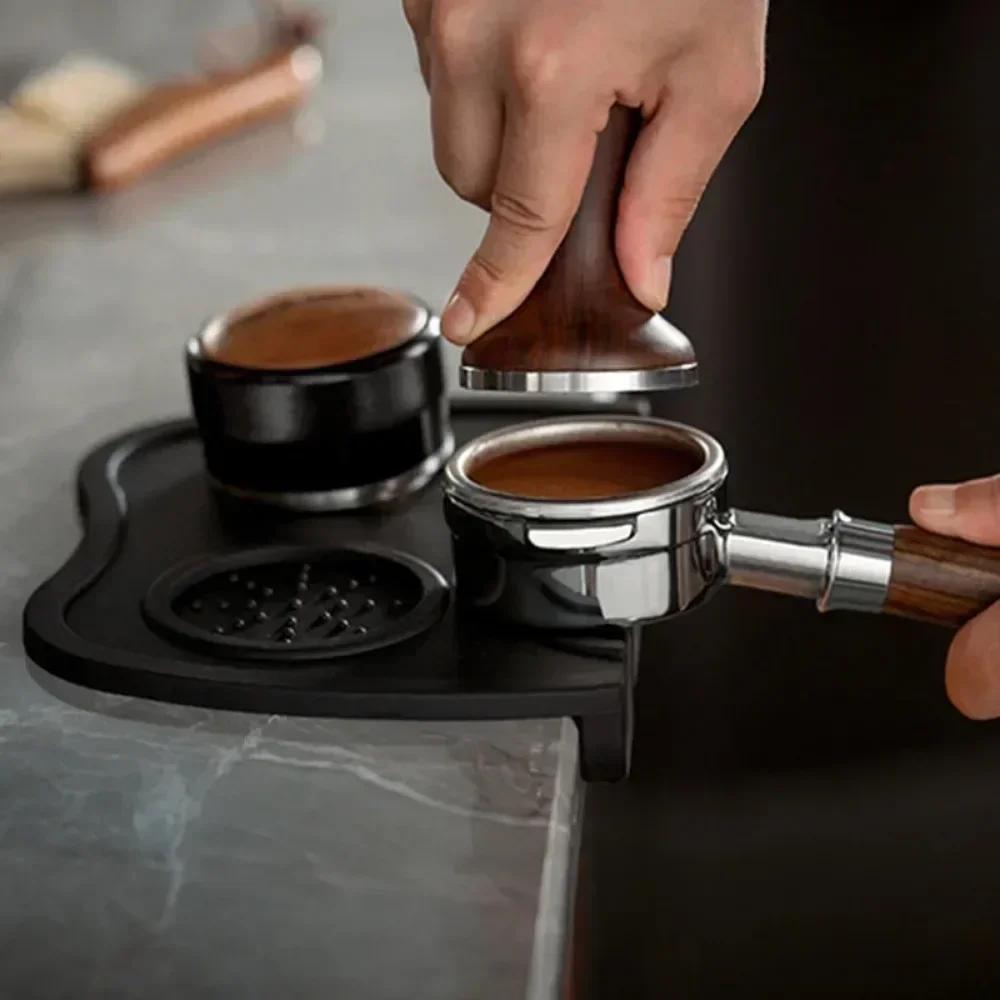 Coffee Tamper Mat Pad Anti Skid Tamper Mat Barista Coffeeware Tamping Tools Barista Espresso Tampering Holder Corner Cushion Pad