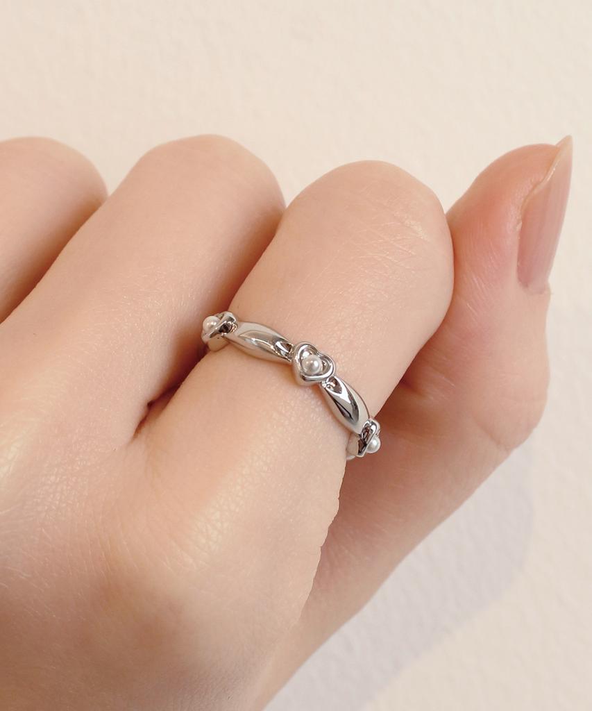 Noonoo Fingers Baby Heart Pearl Ring