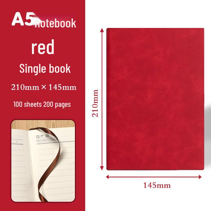 High-End Soft Leather Business Notebook with Magnetic Buckle and Custom Logo - Ideal Gift Set