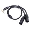 Flexible 3.5mm to Dual XLR Male 1/8 Stereo Y Splitter Cable Professional 3 Pin  Speakers Connection