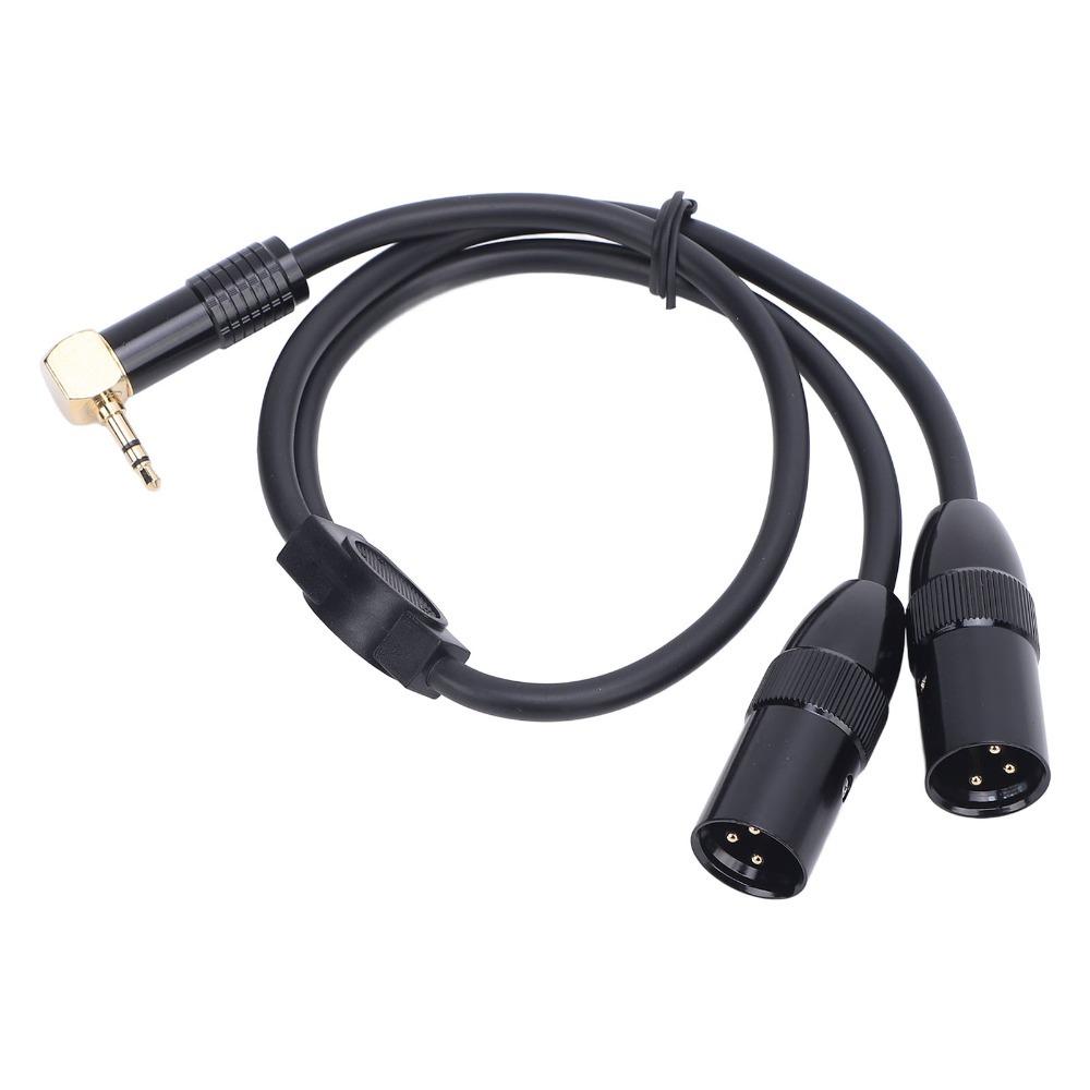 Flexible 3.5mm to Dual XLR Male 1/8 Stereo Y Splitter Cable Professional 3 Pin  Speakers Connection