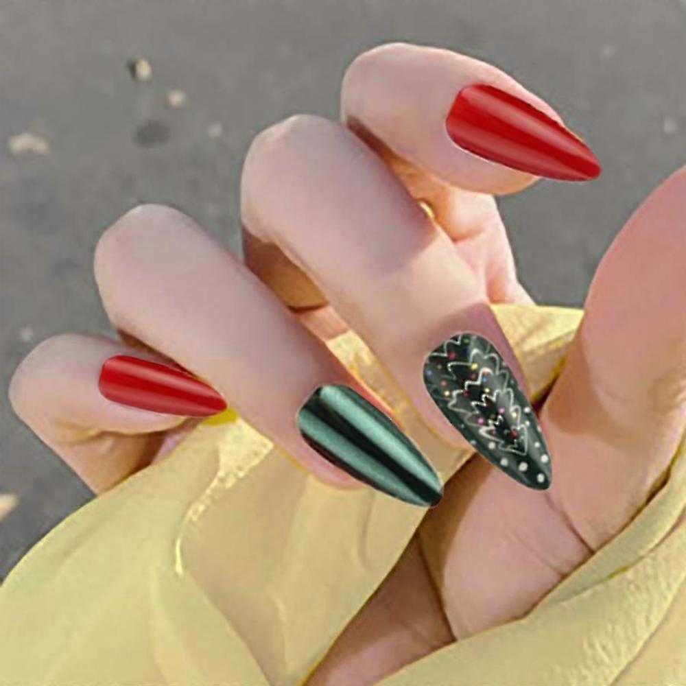 Christmas Fake Nail Christmas False Nails For Women And Girls