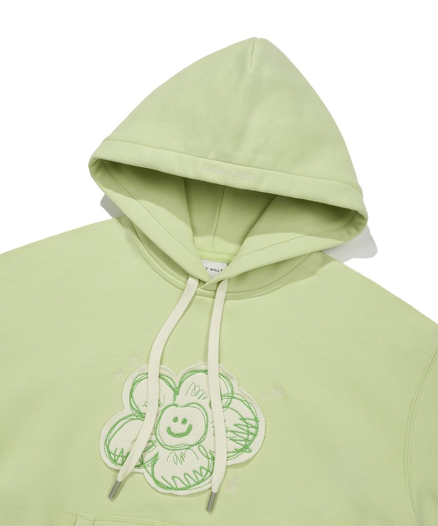 Women'S Big Lily Semi-Over Hoodie Green