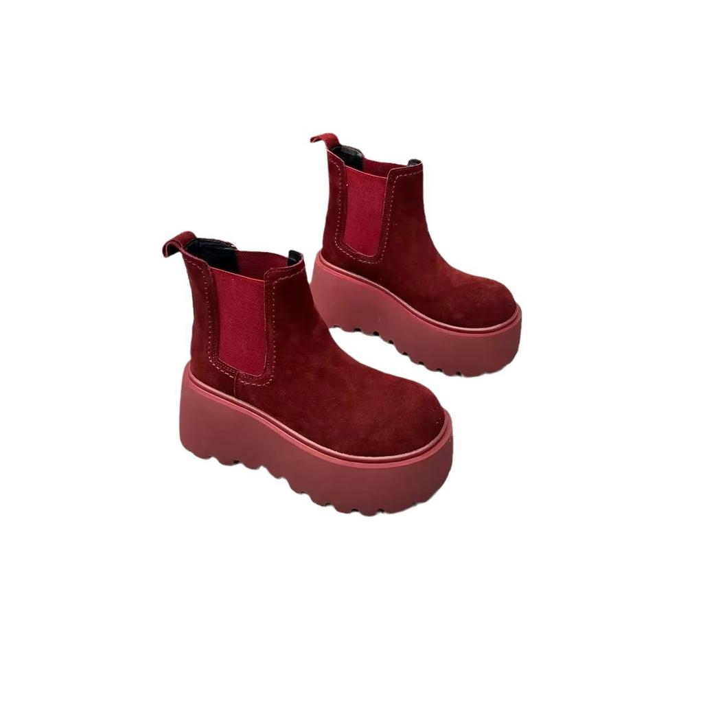 Női Chelsea csizma őszi és téli új muffin platform rövid csizma női cigaretta csizma Martin csizma