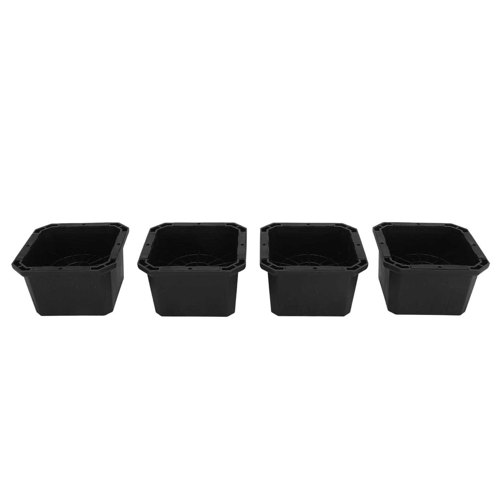 

4PCS Bed Risers Rubber Heavy Duty Chair Leg Lifts Furniture Riser Blocks for Desk Cabinet Sofa Couch Tables Type B