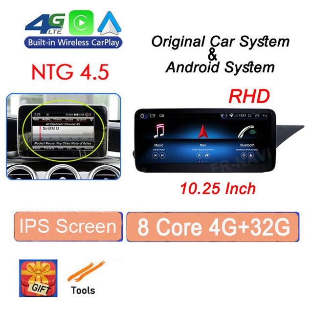 RHD 10.25" For Mercedes Benz E Class W212 2009 - 2015 Head Unit Android 14 Car Raido GPS Navigation Multimedia Player Video
