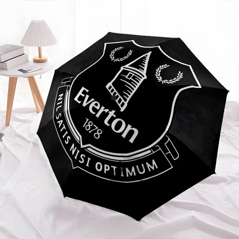 Vzor fotbalového klubu Everton, automatický skládací deštník, přenosný a skládací design, 8 drátů, vánoční nebo narozeninový dárek.