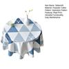 Tablecloth Nordic Style Plaid Print Round Shape Tablecloth Wrinkle Resistant Spill Proof Smooth Winter Table Cover Home Decor