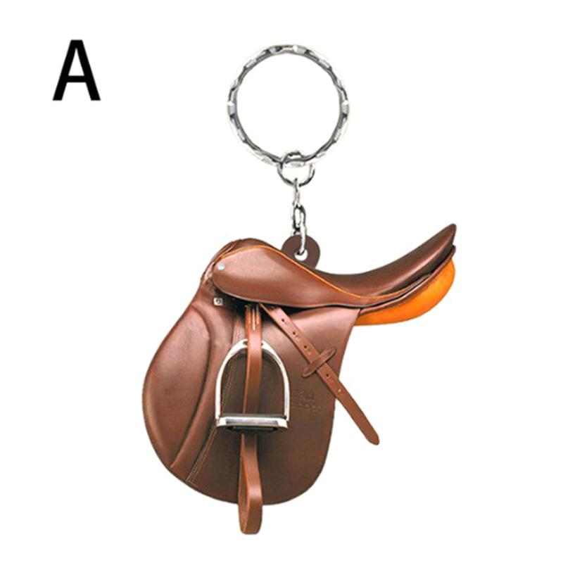 

Акриловый брелок в форме седла, мини-крючок для ключей, подвеска из акрила в виде западного ковбойского седла, подарок для любителя лошадей, украшение