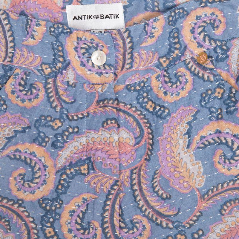 Short pietra bleu à motif cachemire Femme ANTIK BATIK