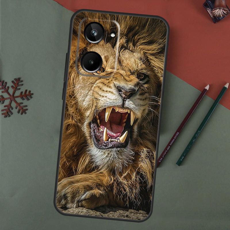 

Roaring Lion Case For Realme C61 C53 C55 C33 C63 C51 C65 C67 C71 C75 11 12 13 14 15 Pro Plus GT6 GT7 Pro Realme C51