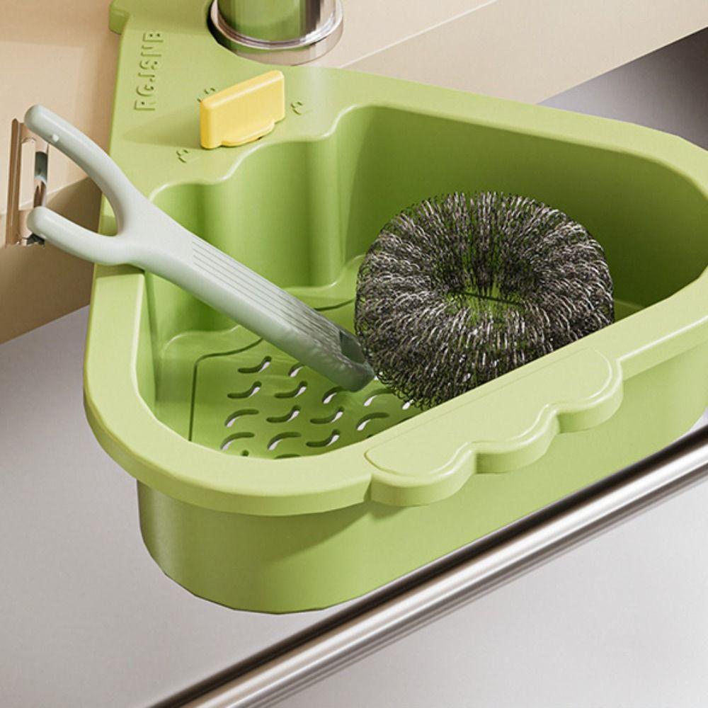 2pcs Triangular Sink Drain Basket Creative Plastic Water Filter Rack  Household