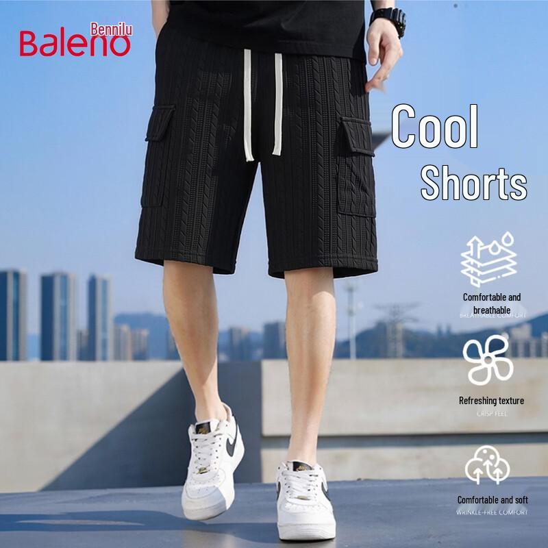 Baleno Men s Relaxed Fit Knit Mid-Calf Shorts 2XL